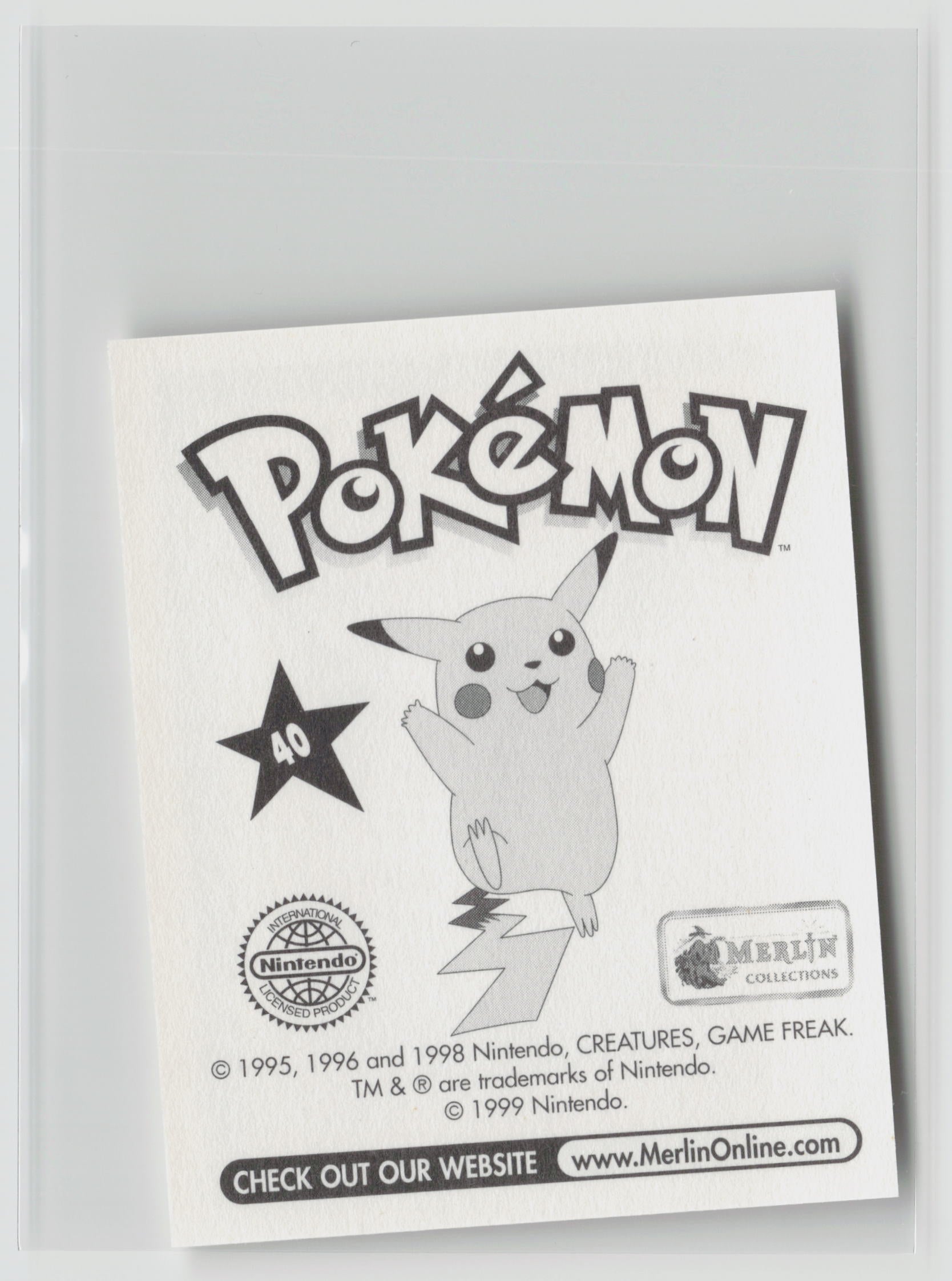 Wigglytuff - Merlin Topps Sticker 1999 #40 NM (Back)
