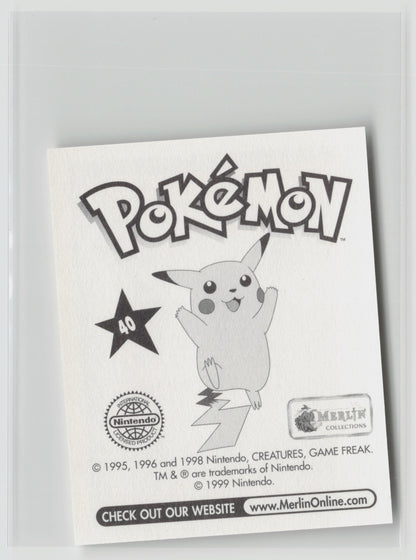Wigglytuff - Merlin Topps Sticker 1999 #40 NM (Back)