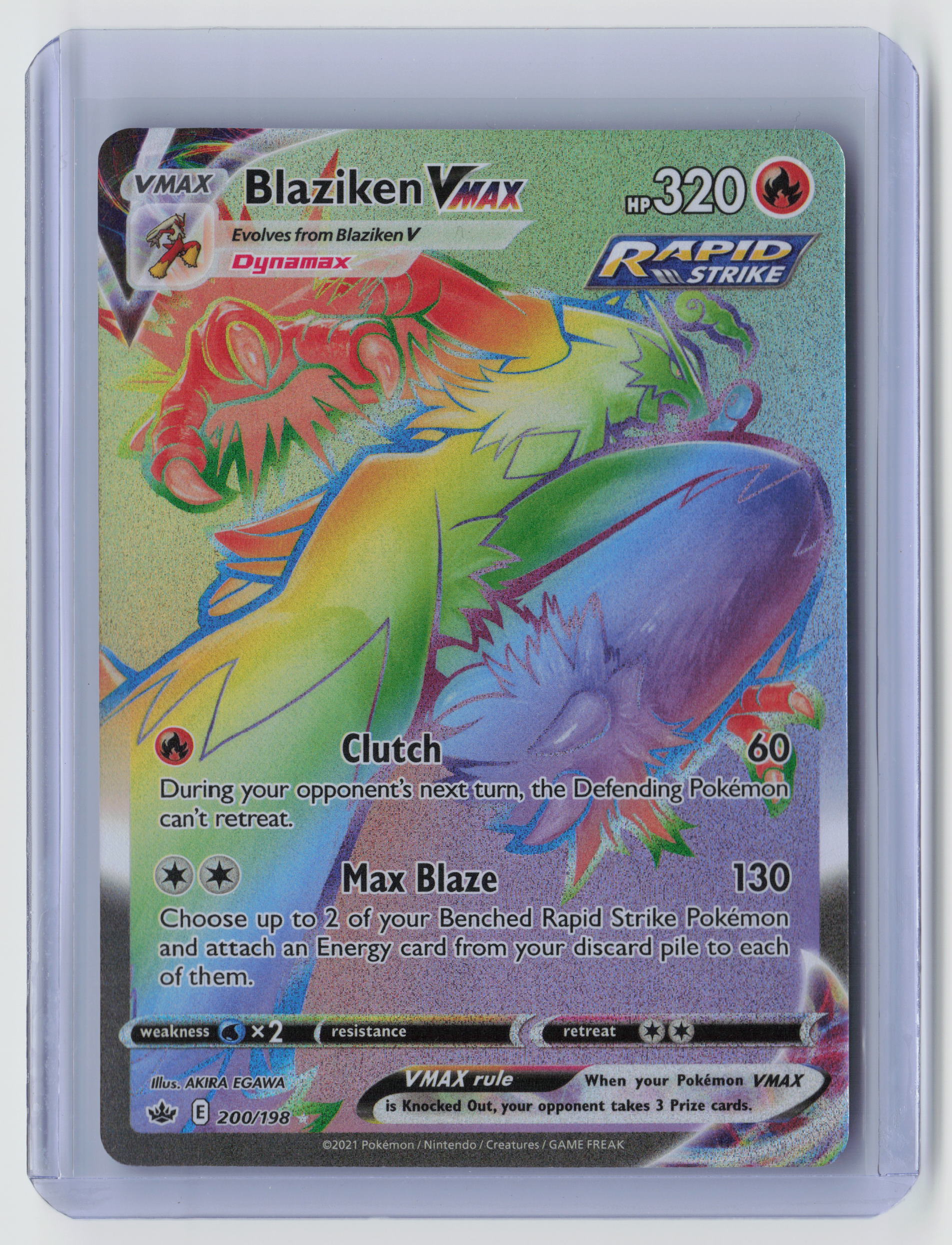 Blaziken VMAX (Secret) Secret Rare SWSH06: Chilling Reign 200/198 NM