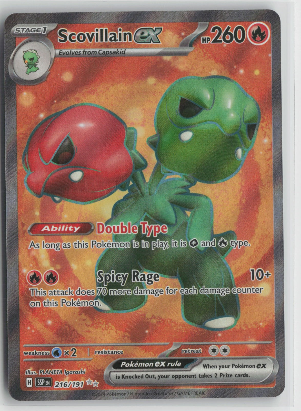 Scovillain ex Ultra Rare Holo SSP 216/191 NM