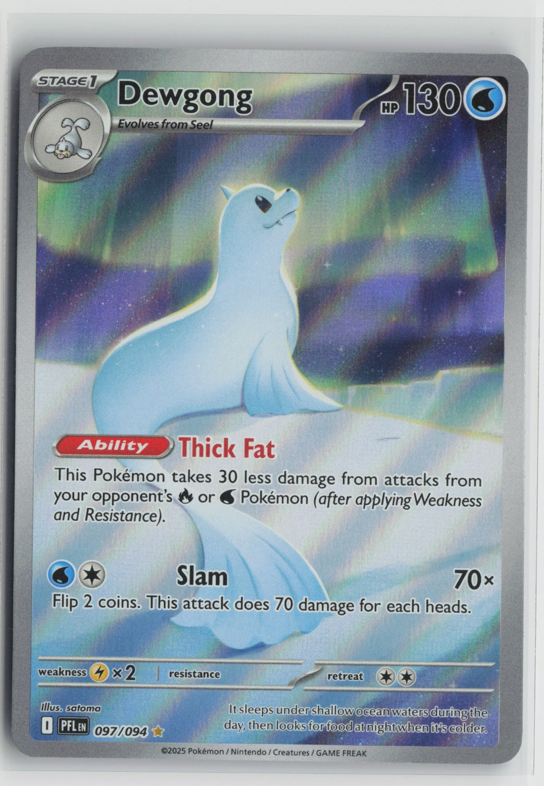 Dewgong Illustration Rare Holo PFL 097/094 NM
