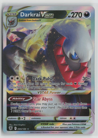 Darkrai VSTAR Ultra Rare Holo SWSH10 099/189 NM