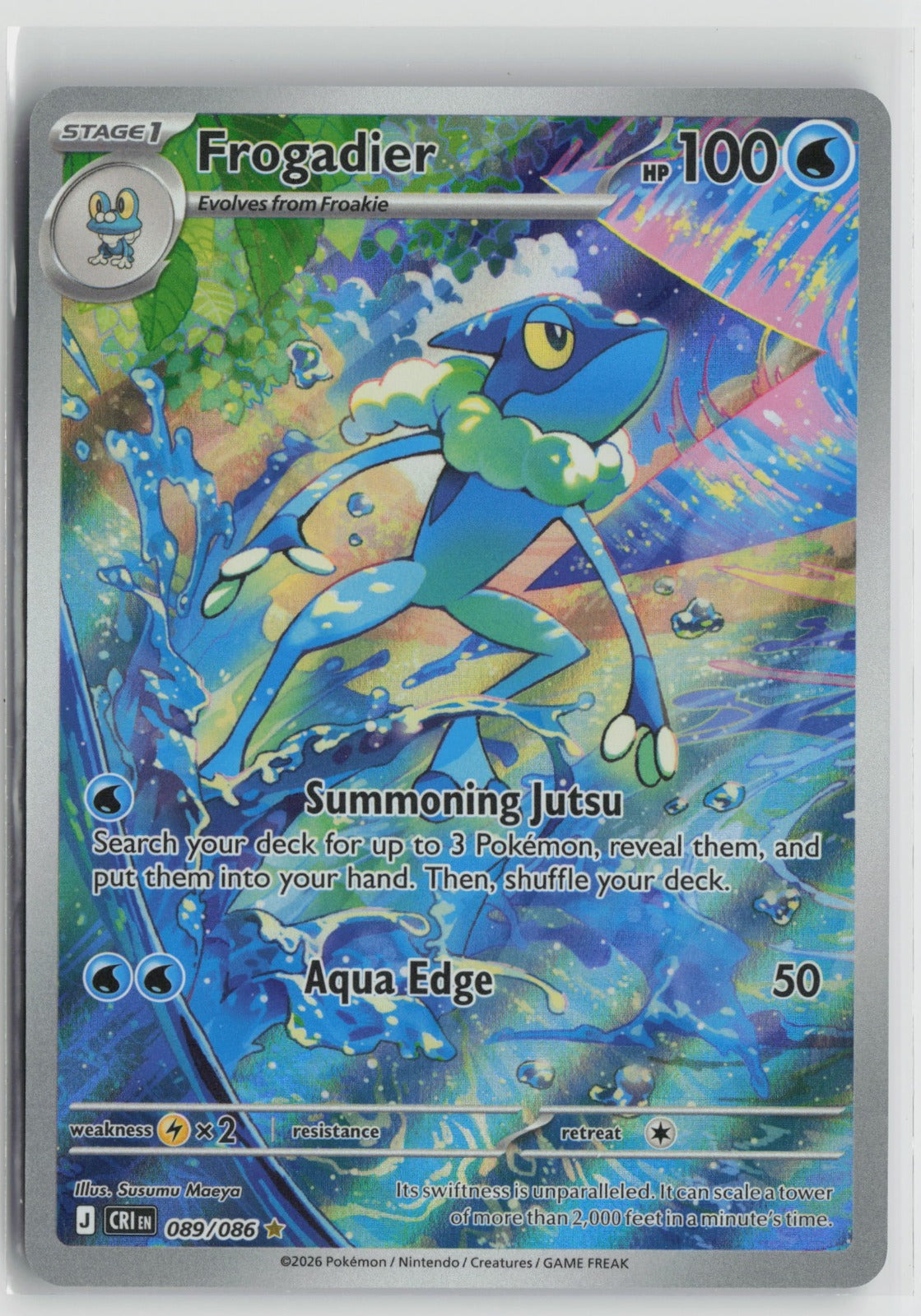 Frogadier - Illustration Rare Holo CRI 089/086 NM