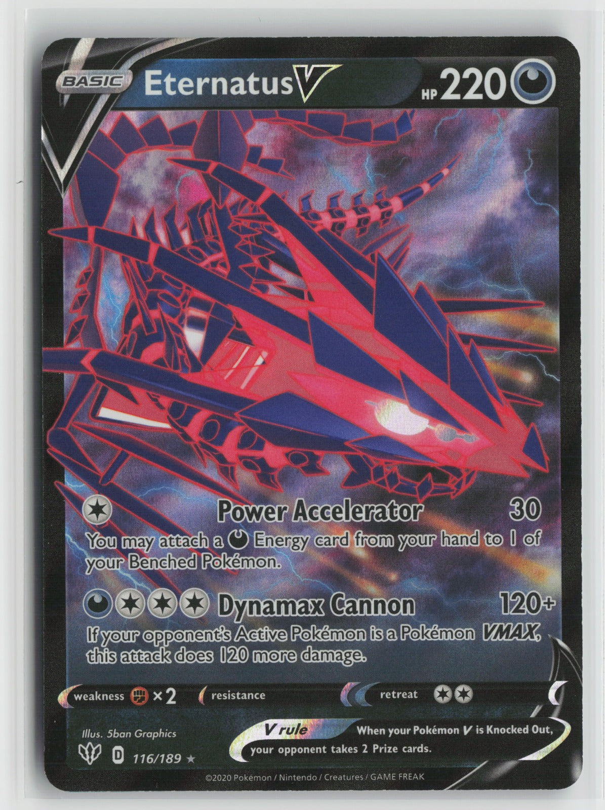Eternatus V Ultra Rare Holo SWSH03 116/189 NM