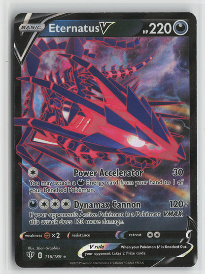 Eternatus V Ultra Rare Holo SWSH03 116/189 NM