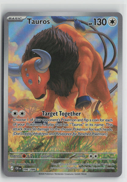 Tauros - Illustration Rare Holo CRI 096/086 NM