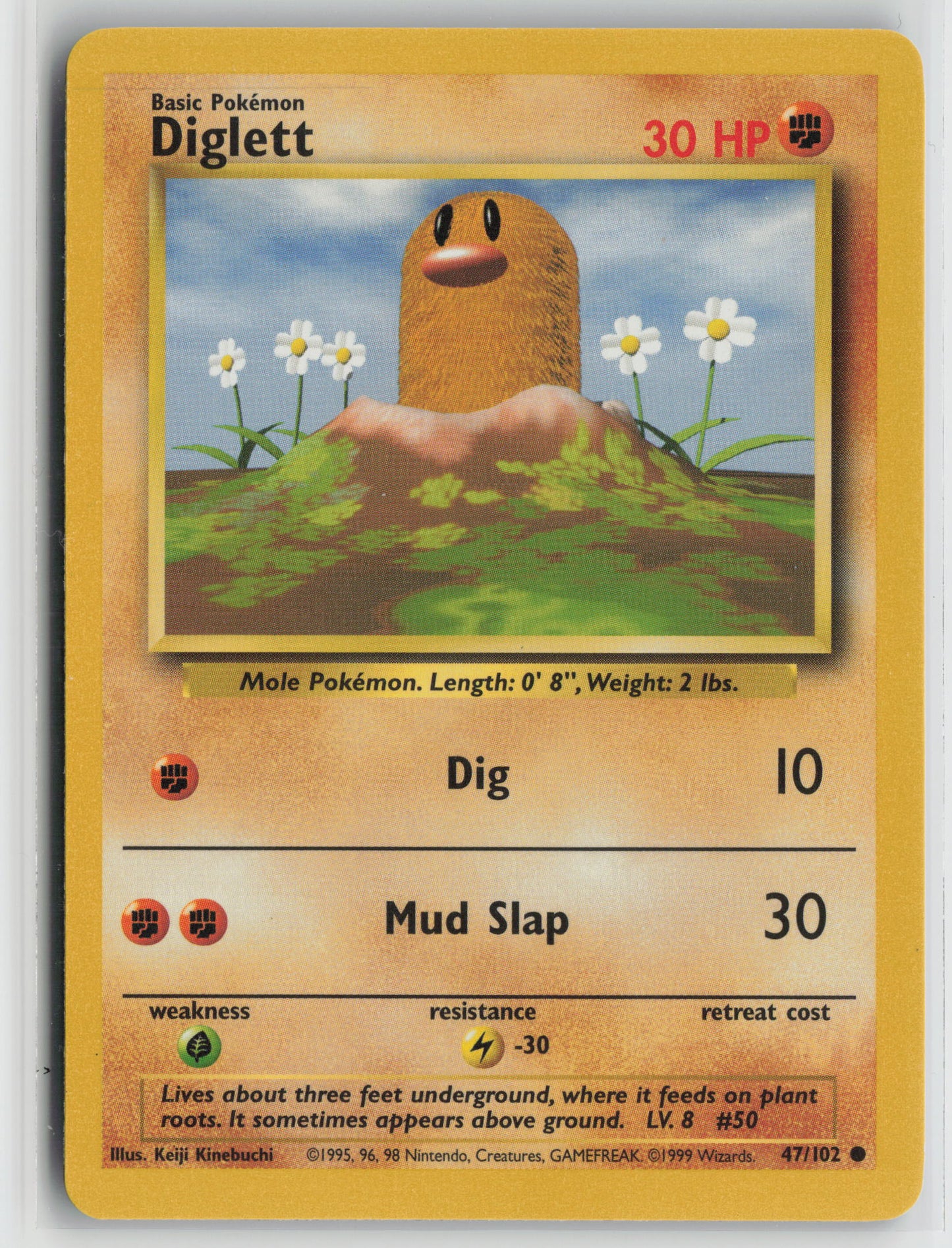 Diglett Common Base Set 047/102 LP