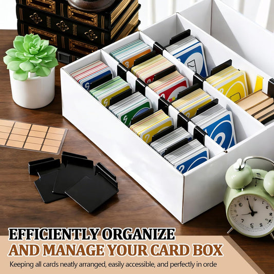 1 TCG Black Card Box Dividers (Fits Cardboard storage boxes)