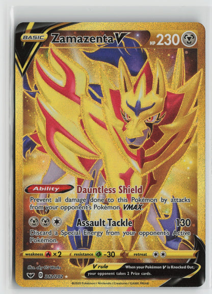 Zamazenta V (Secret) Secret Rare Holo SWSH01 212/202 NM