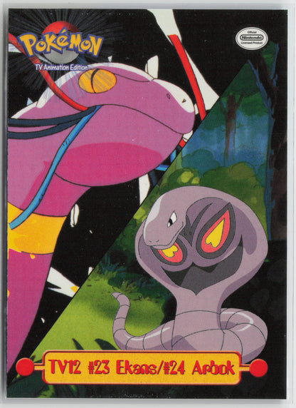 TV12 #23 Ekans/#24 Arbok Topps TV Animation Series 1999 Non-Holo LP