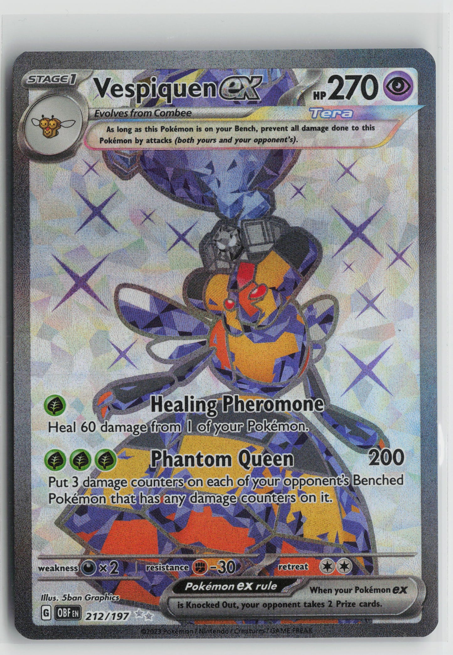 Vespiquen ex - Ultra Rare SV03: Obsidian Flames 212/197 NM