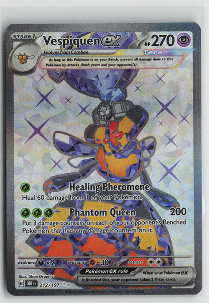 Vespiquen ex - Ultra Rare SV03: Obsidian Flames 212/197 NM