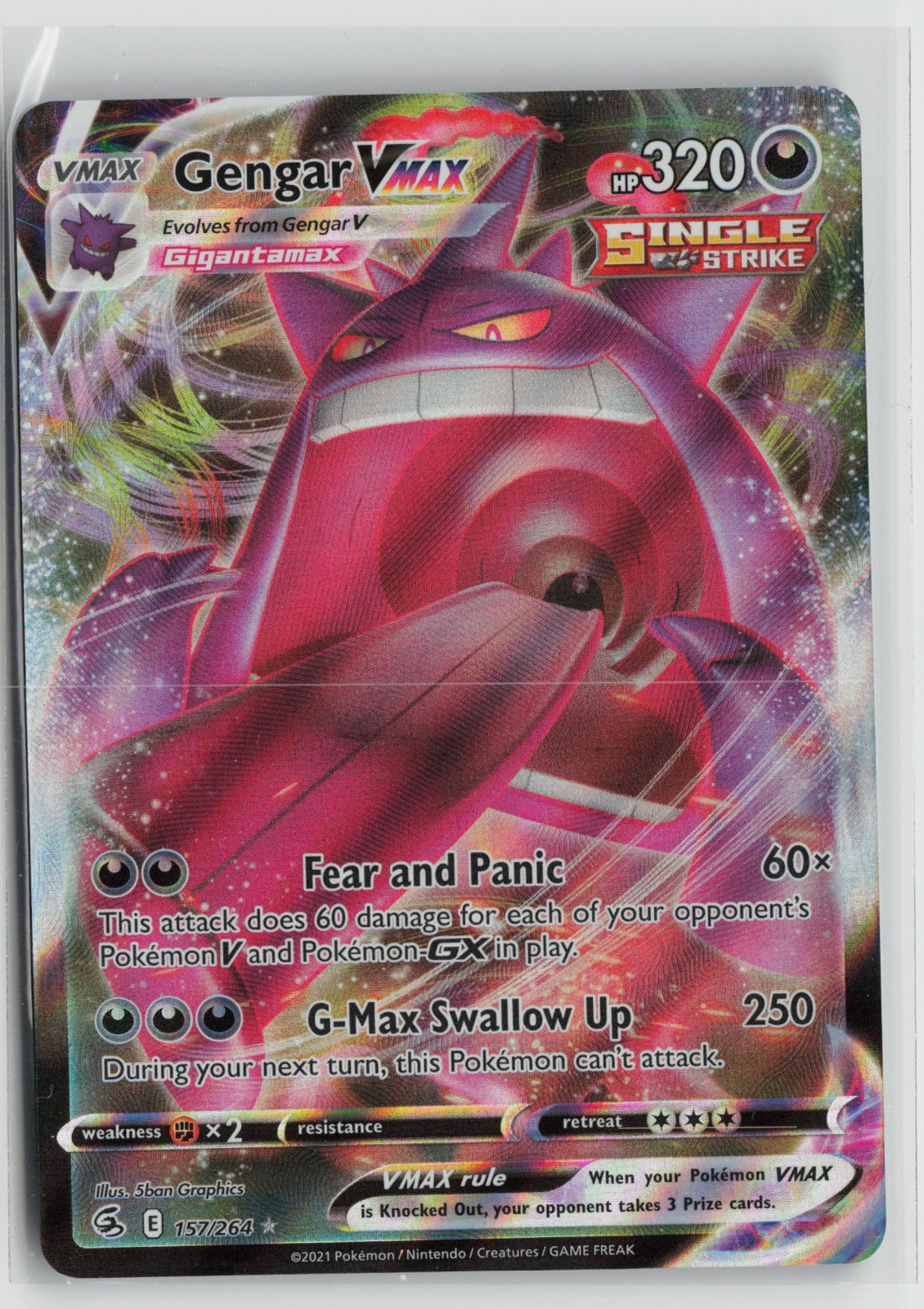 Gengar VMAX Ultra Rare Holo SWSH08 157/264 NM