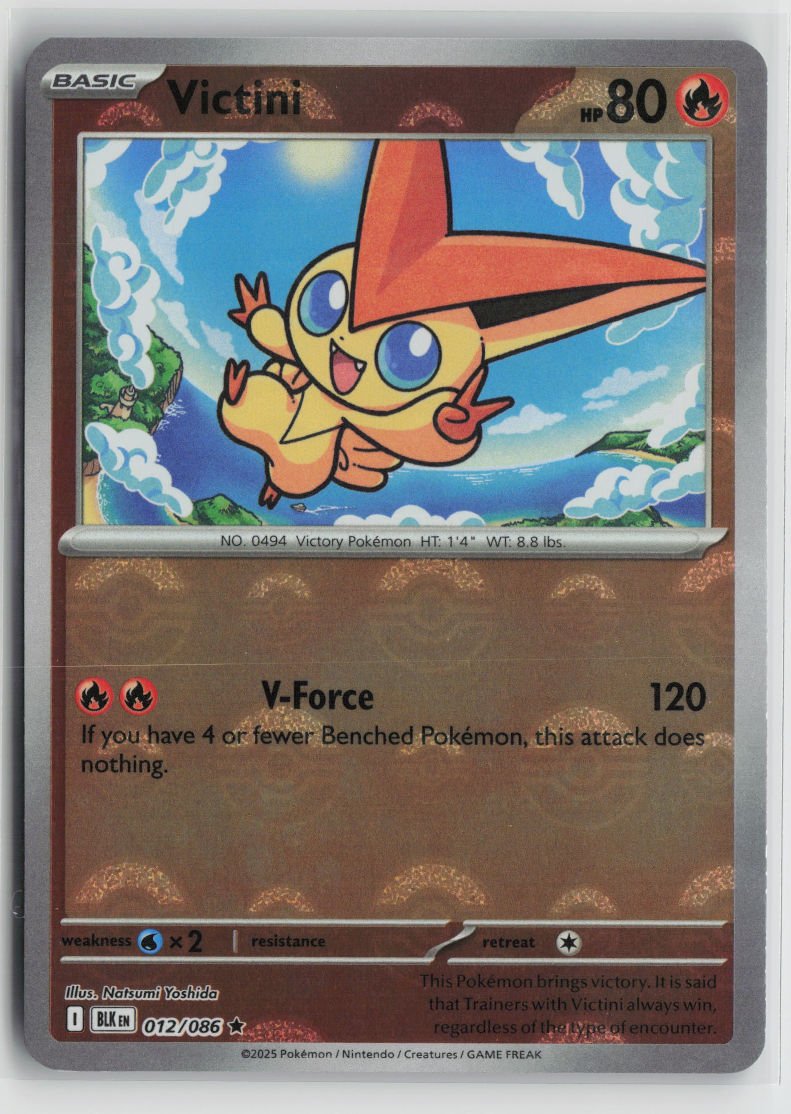 Victini (Poke Ball Pattern) Rare Holo BLK 012/086 NM