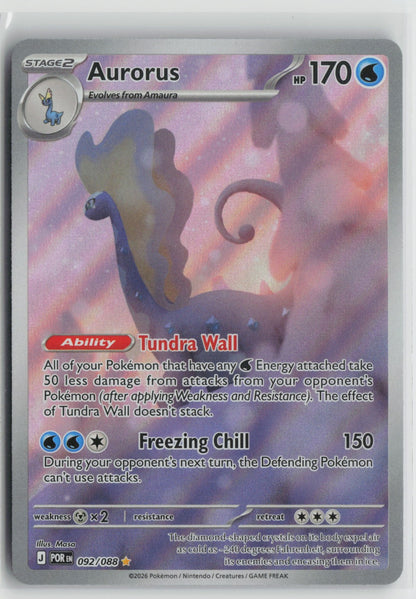 Aurorus - Illustration Rare Holo POR 092/088 NM
