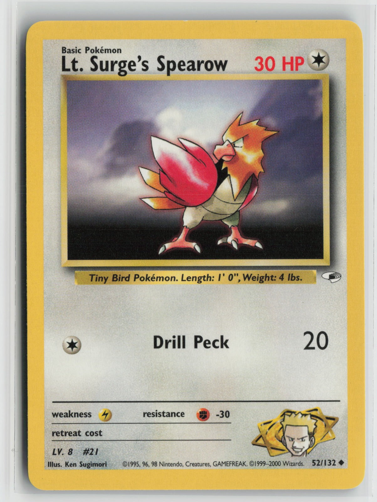 Lt. Surge's Spearow (52) Uncommon Unlimited G1 052/132 NM