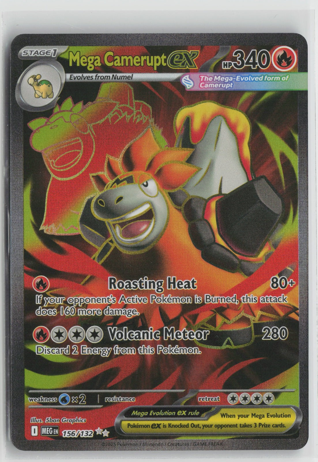 Mega Camerupt ex - Ultra Rare Holo MEG 156/132 NM
