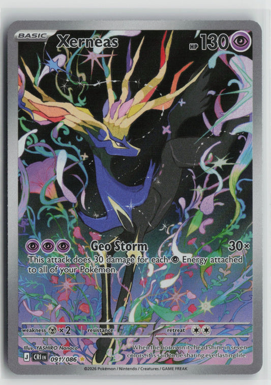 Xerneas Illustration Rare Holo CRI 091/086 NM