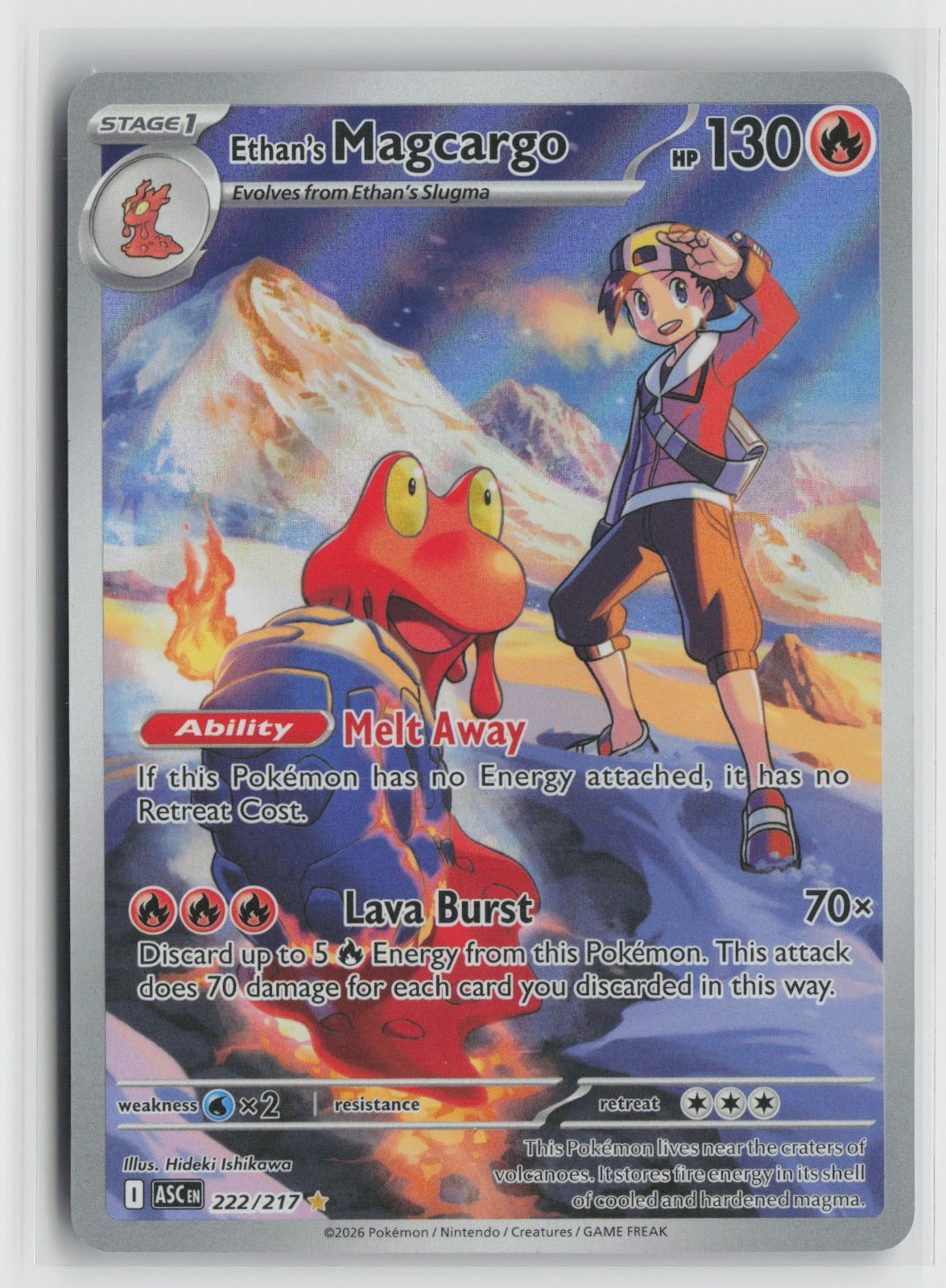 Ethan's Magcargo Illustration Rare Holo ASC 222/217 NM