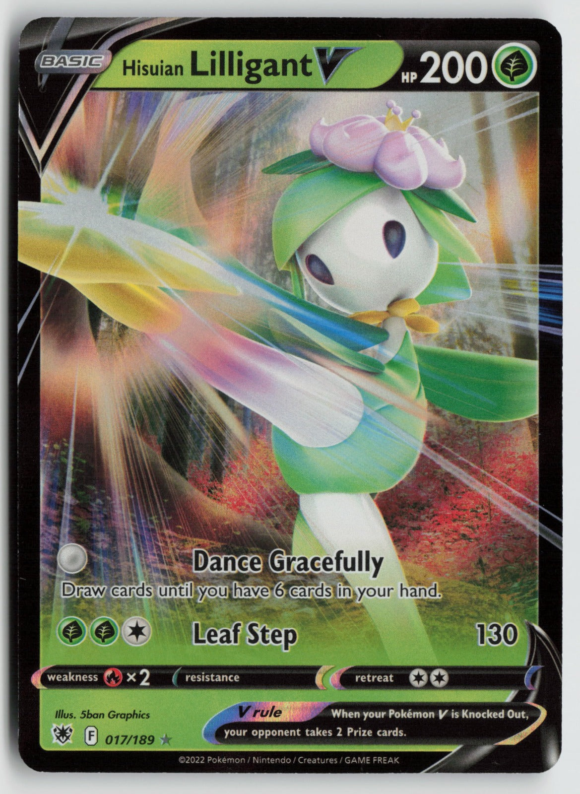 Hisuian Lilligant V Ultra Rare Holo SWSH10 017/189 NM