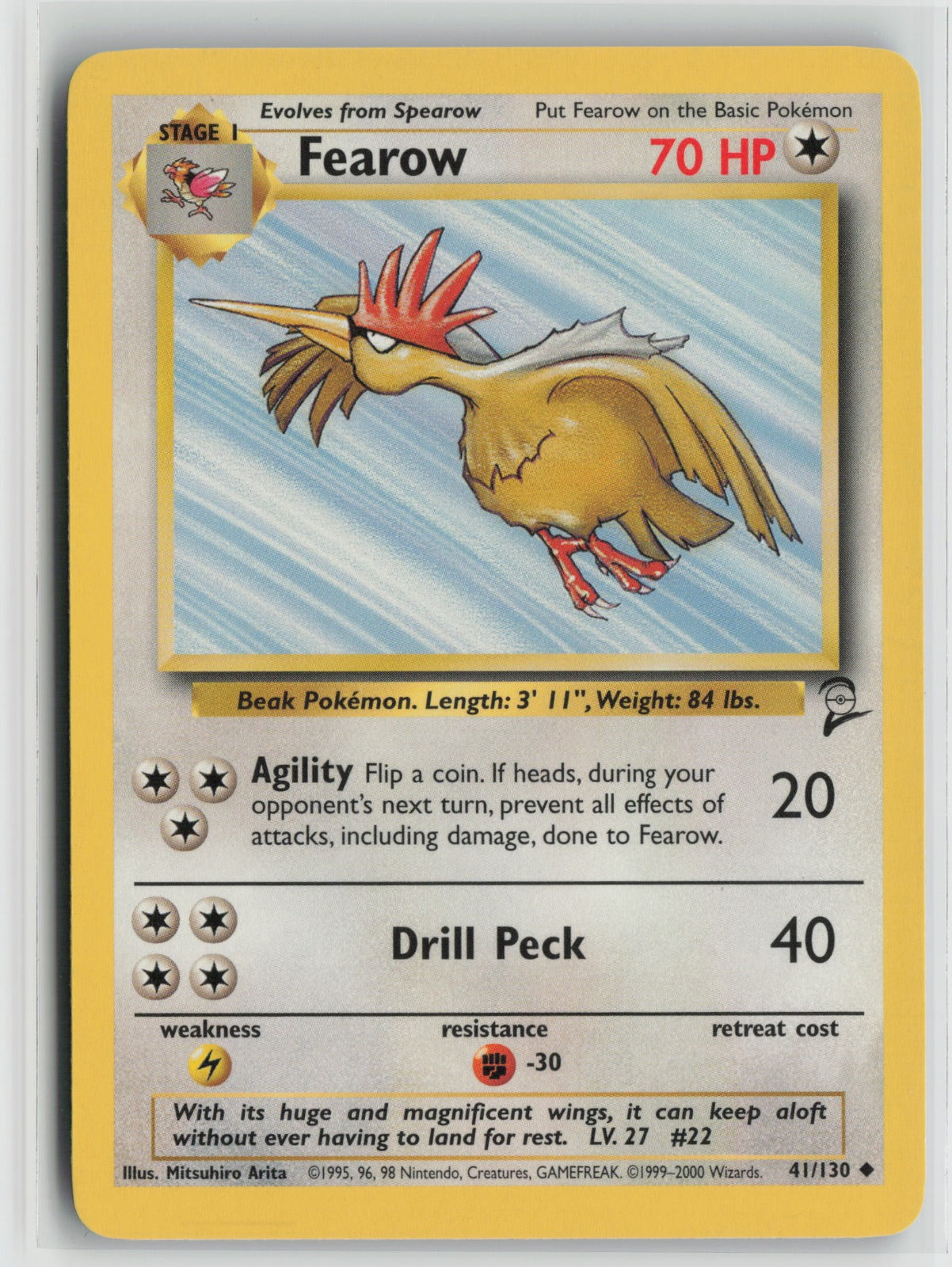 Fearow Uncommon BS2 041/130 LP