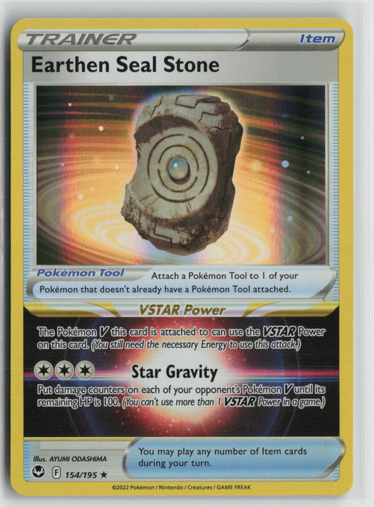 Earthen Seal Stone Holo Rare SWSH12 154/195 NM