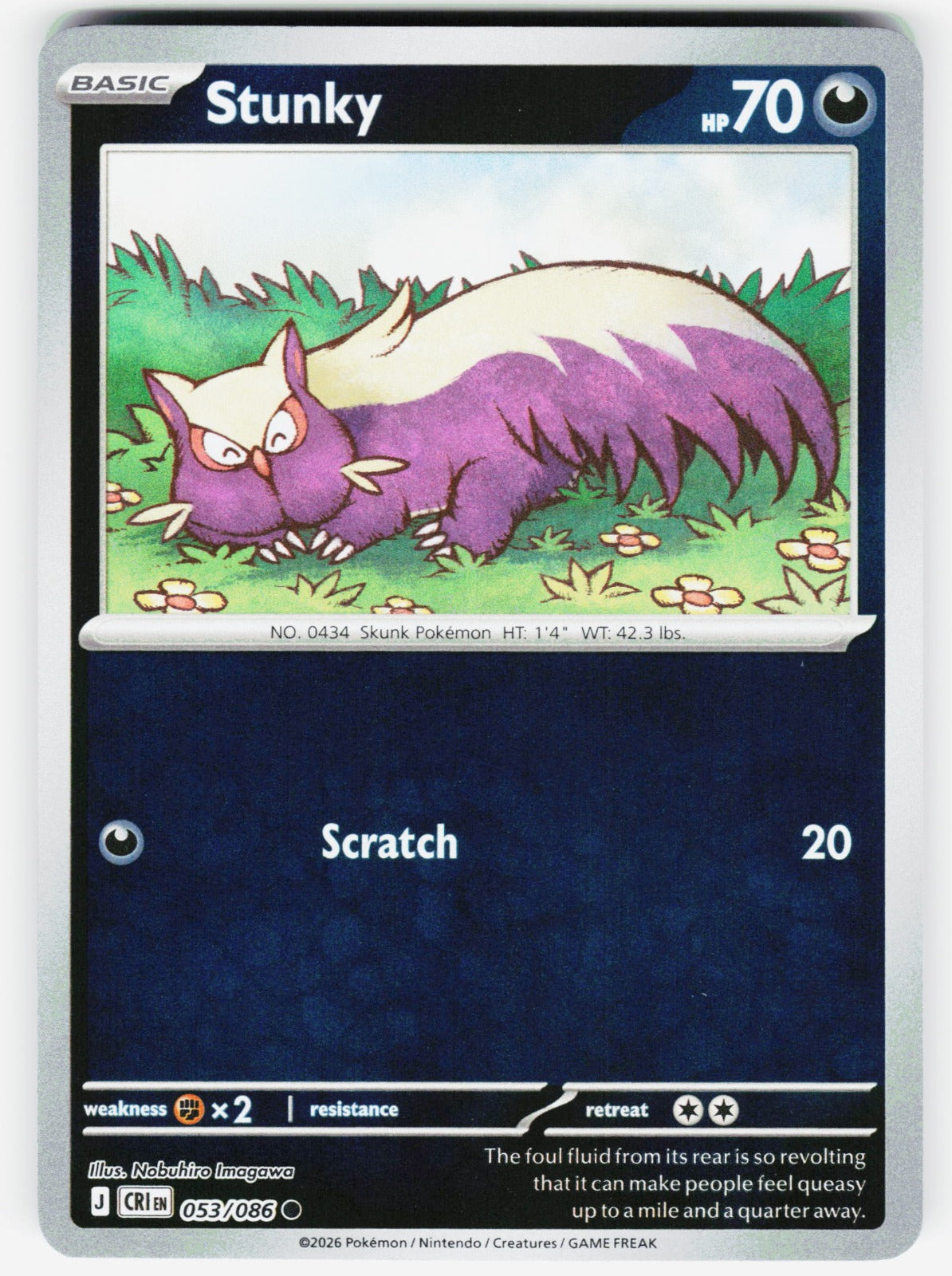 Stunky Common Reverse Holo CRI 053/086 NM