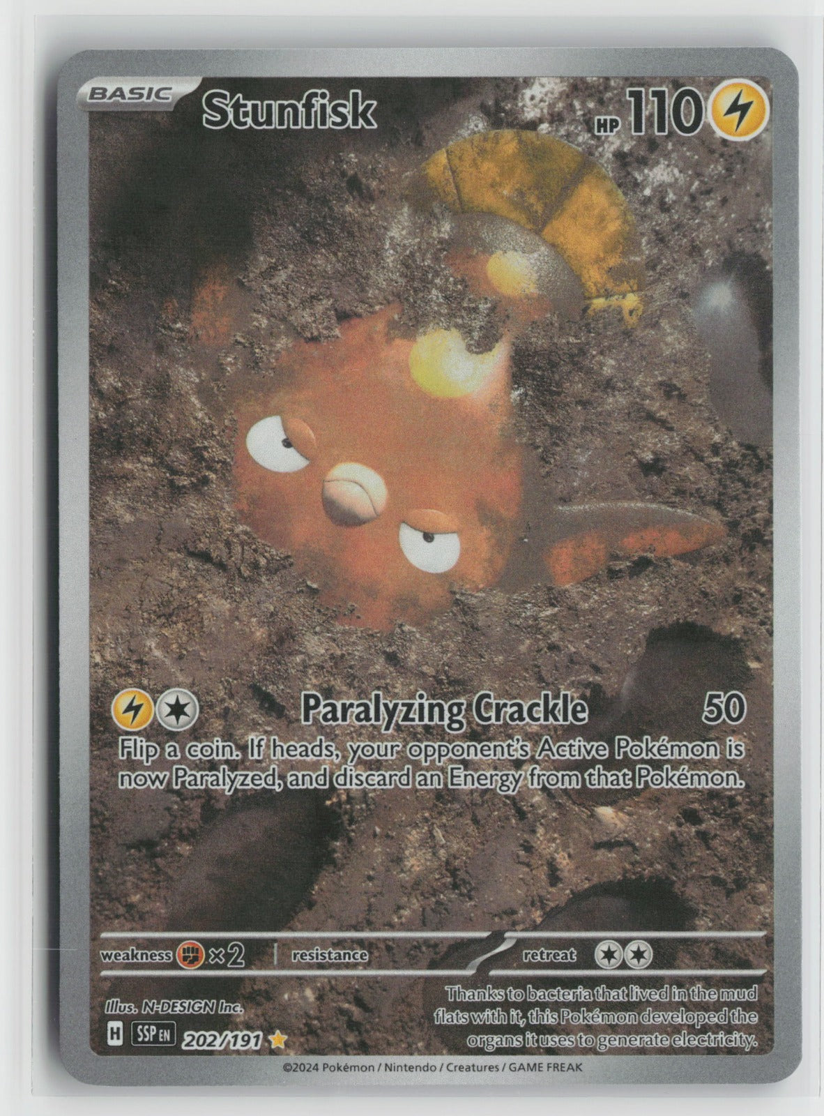 Stunfisk Illustration Rare Holo SSP 202/191 NM