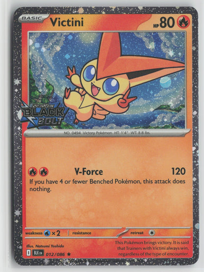 Victini (Black Bolt Stamped) Rare Holo MCAP 012/086 NM