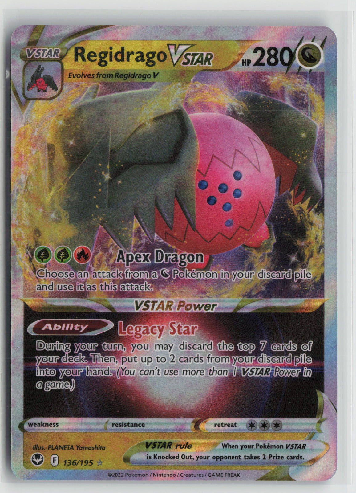 Regidrago VSTAR Ultra Rare Holo SWSH12 136/195 NM