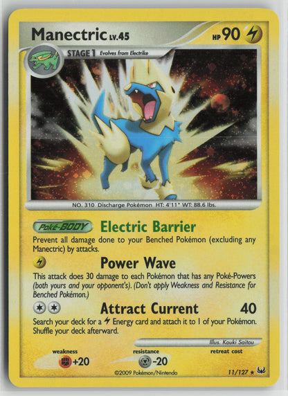 Manectric Holo Rare Holo PL 11/127 NM