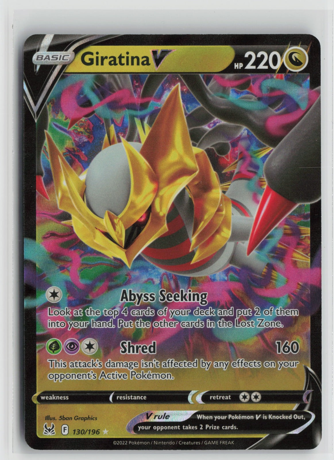 Giratina V Ultra Rare Holo SWSH11 130/196 NM