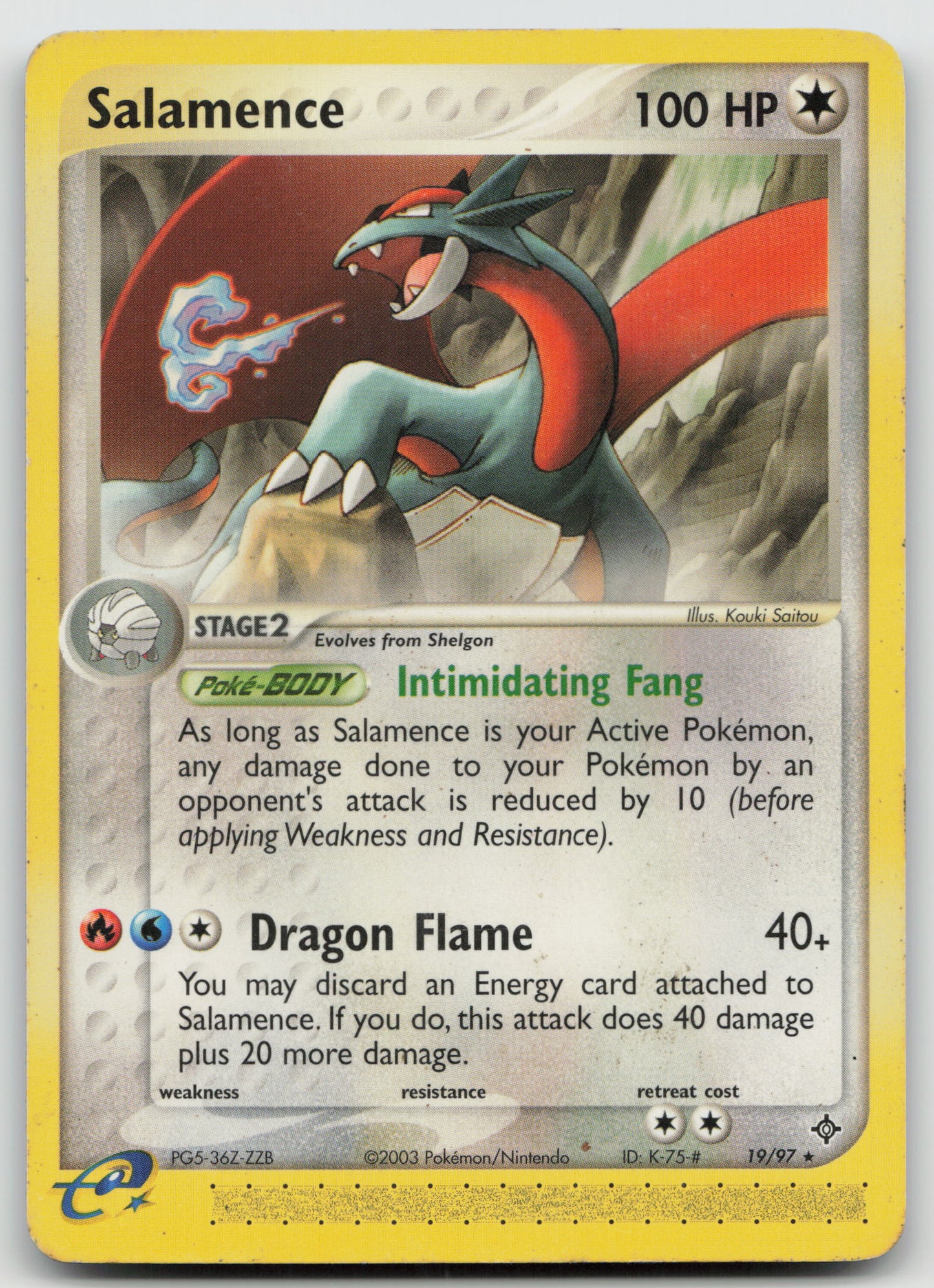 Salamence - Rare Normal DR 19/97 HP
