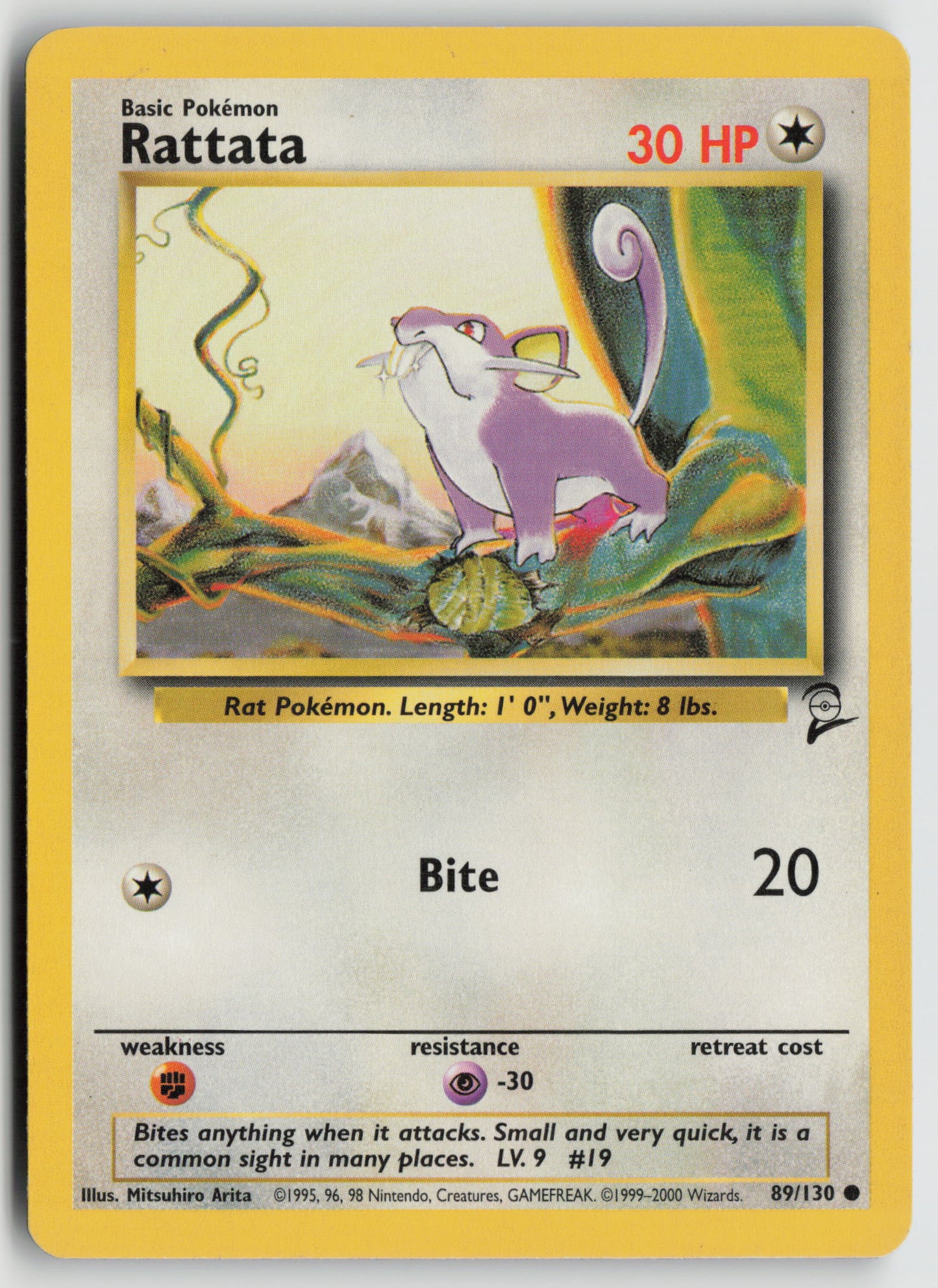 Rattata Common Base Set 2 089/130 MP
