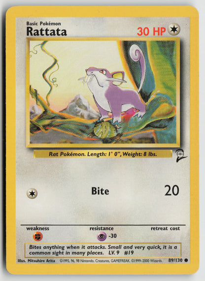 Rattata Common Base Set 2 089/130 MP