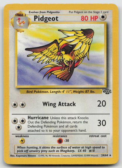 Pidgeot (24) Rare Unlimited JU 24/64 HP