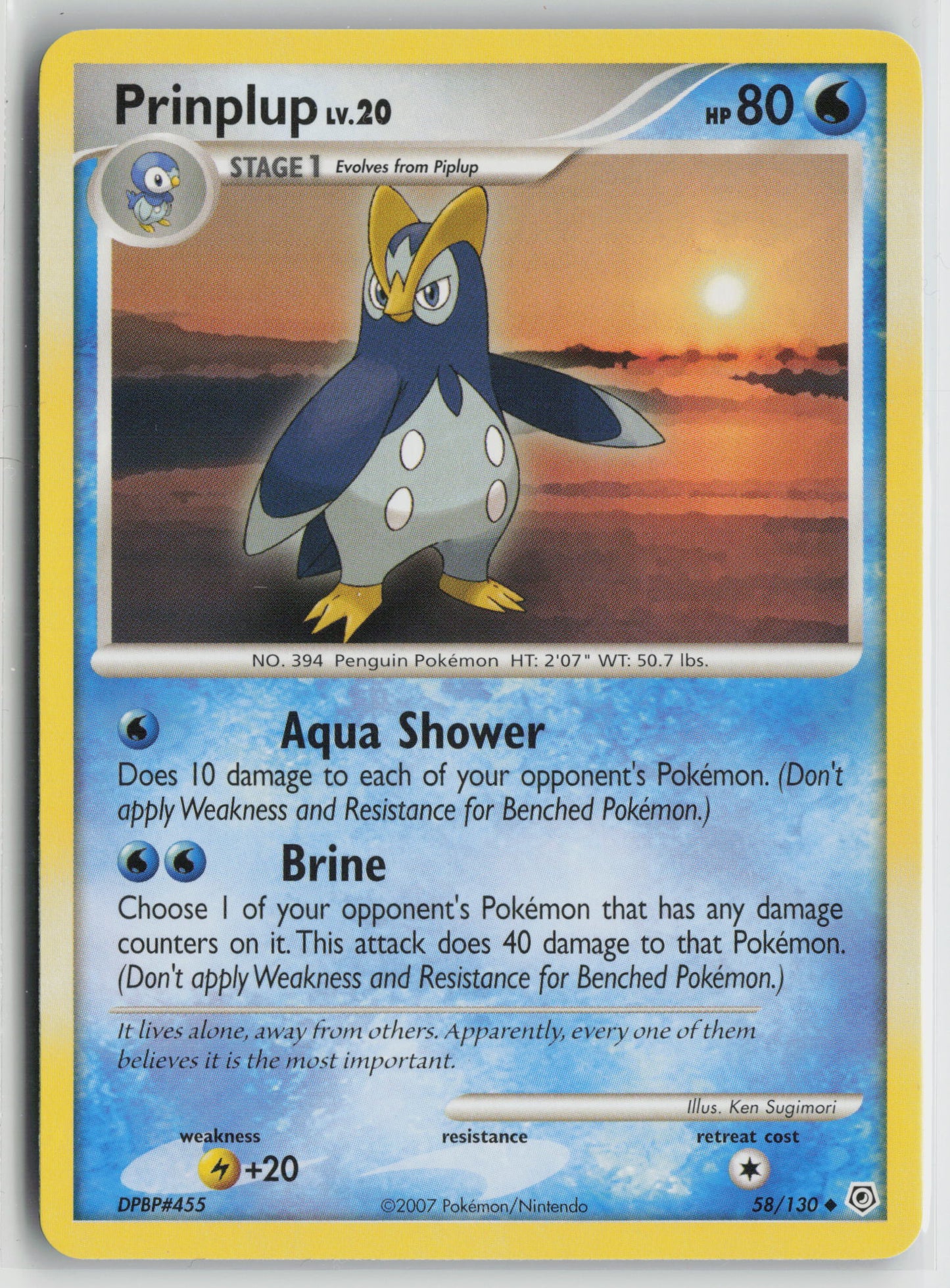 Prinplup Uncommon Diamond and Pearl 58/130 NM