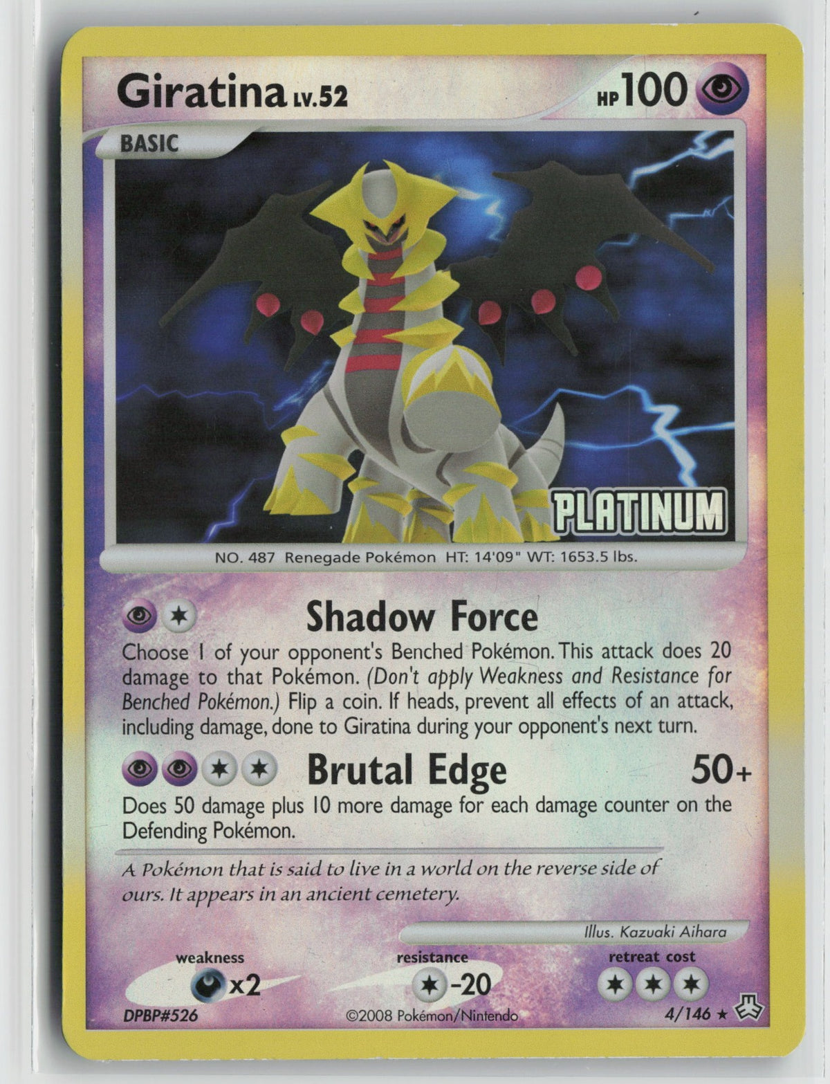 Giratina [Platinum] Promo Reverse Holo BKP 004/146 MP