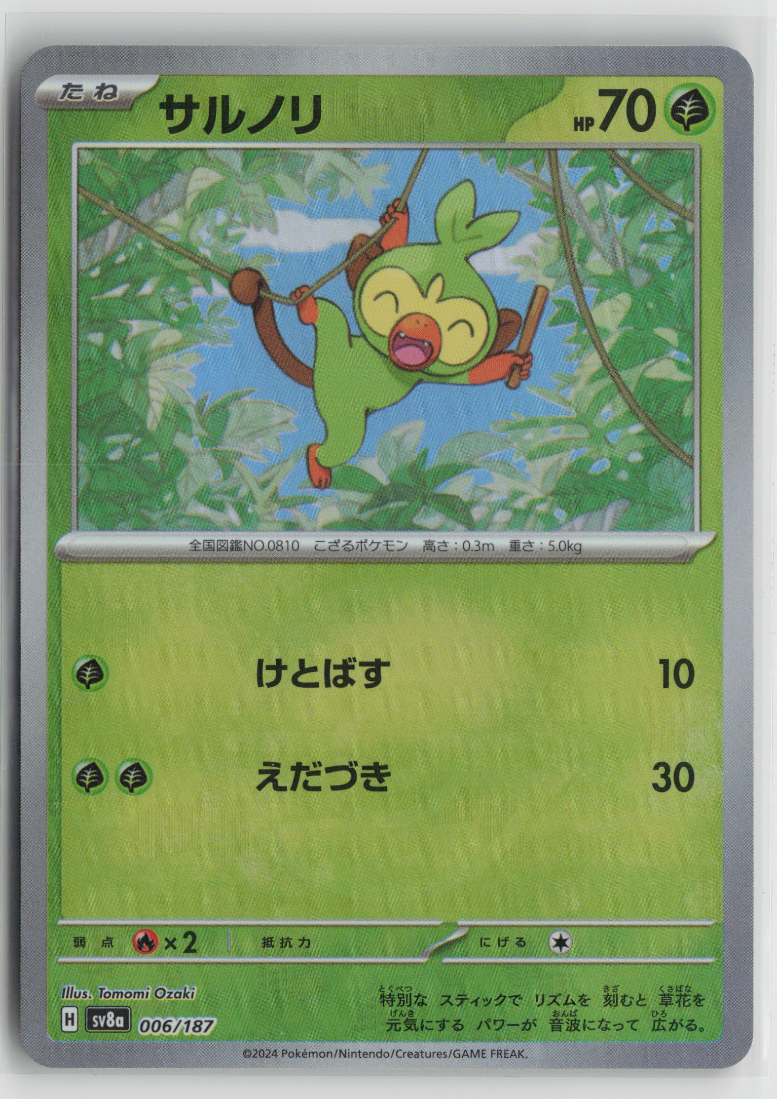 Grookey (Mirror Foil) Common SV8a: Terastal Fest ex 006/187 NM