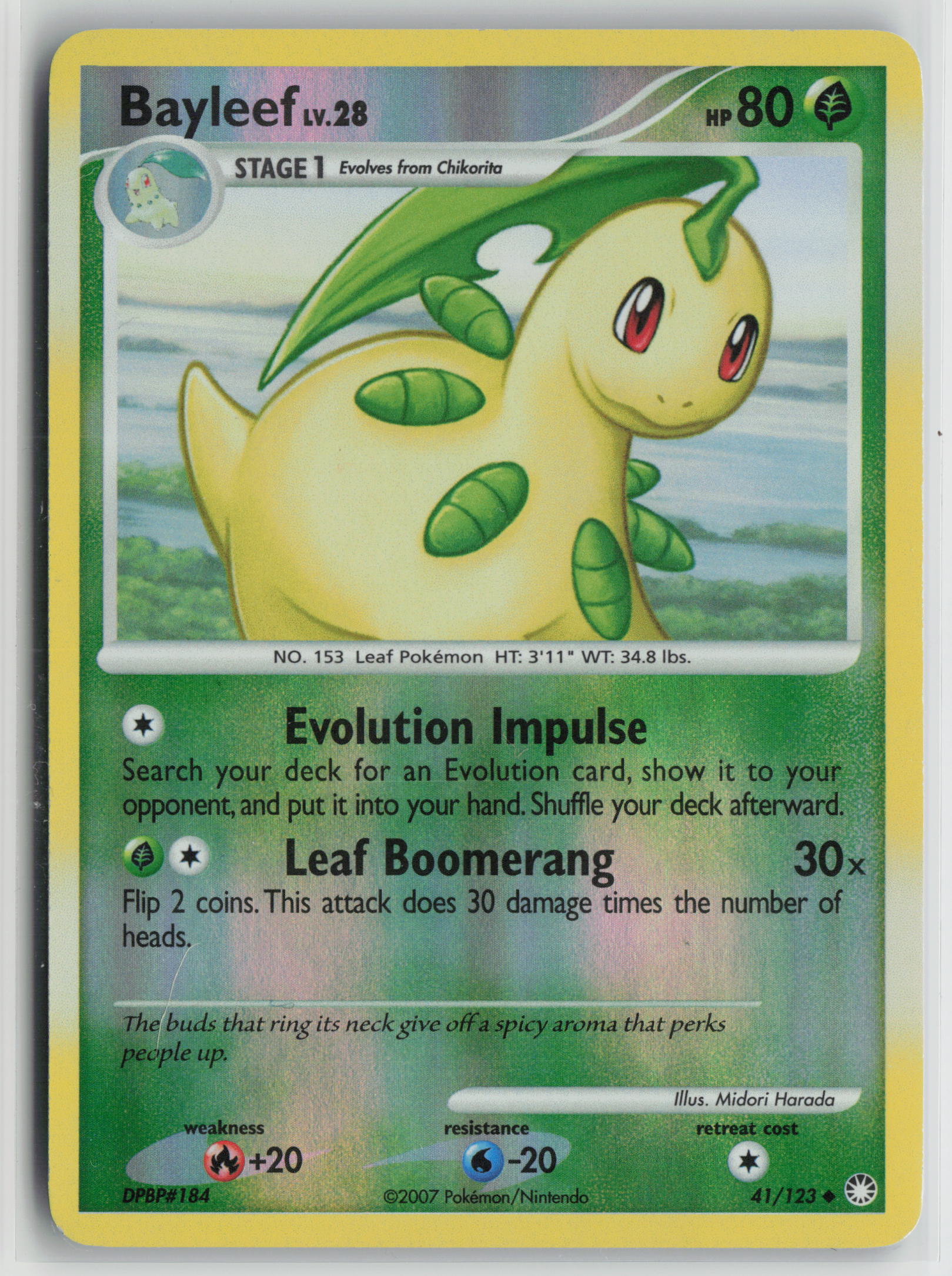 Bayleef Uncommon Mysterious Treasures 41/123 NM
