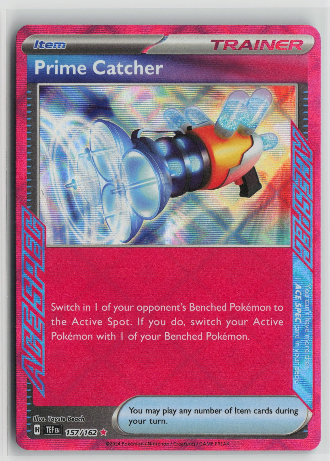 Prime Catcher ACE SPEC Rare Holo 157/162 NM