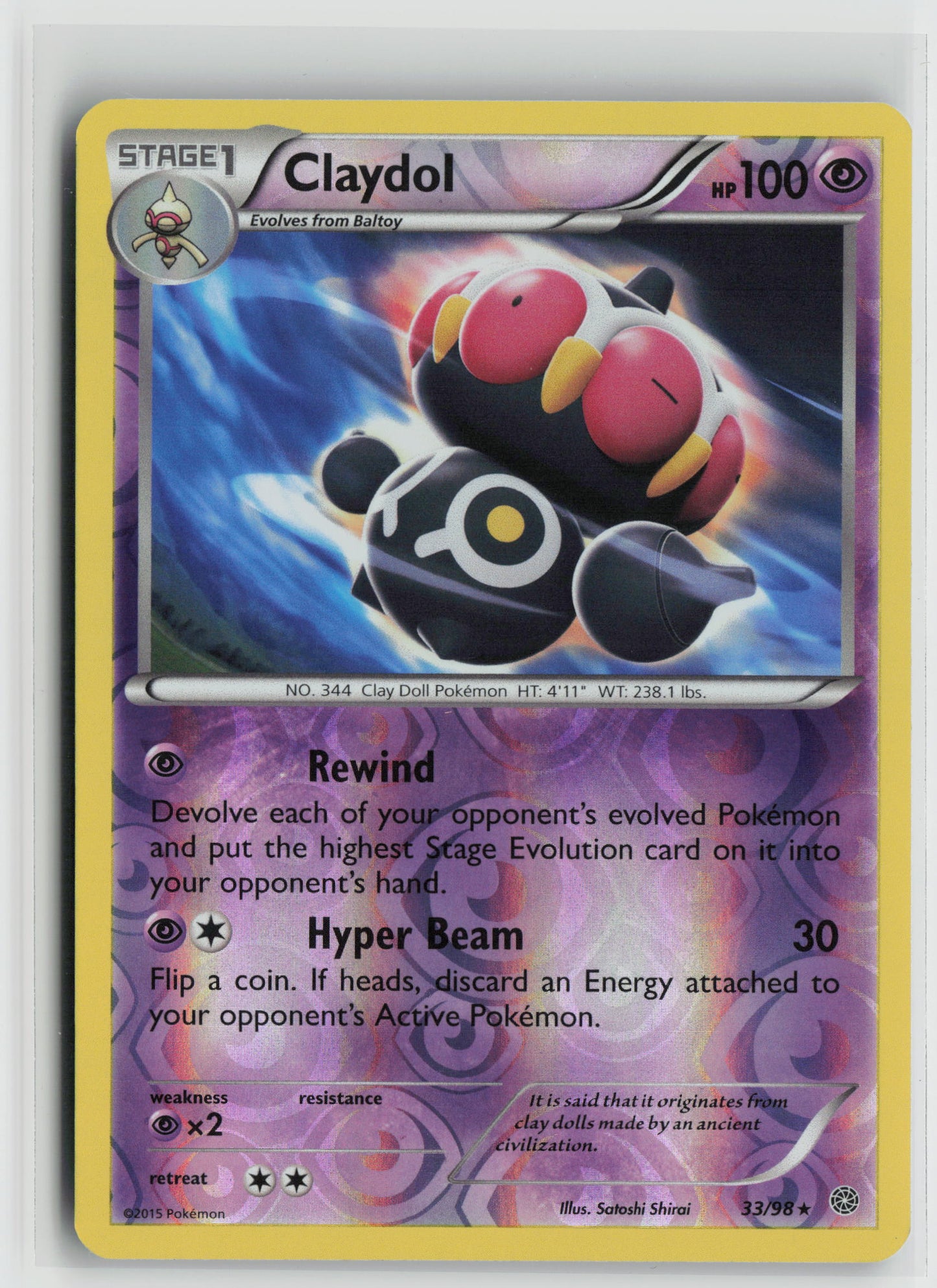 Claydol Rare XY - Ancient Origins 33/98 NM