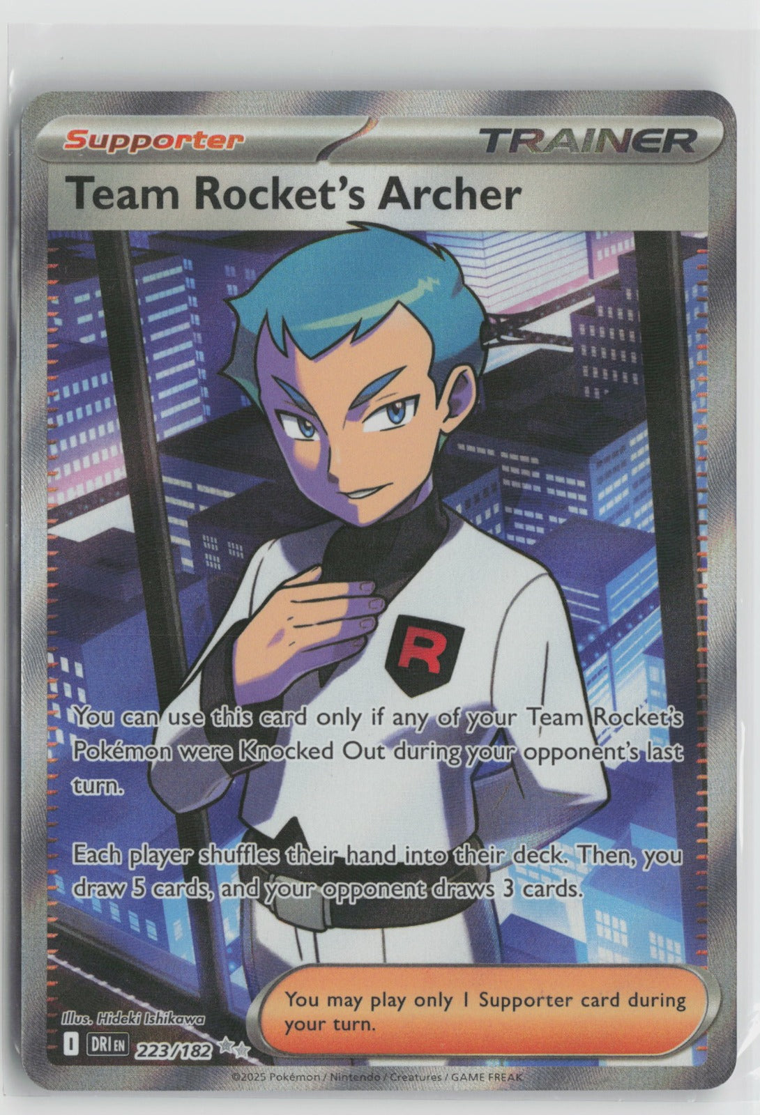 Team Rocket's Archer Ultra Rare Holo DRI 223/182 NM
