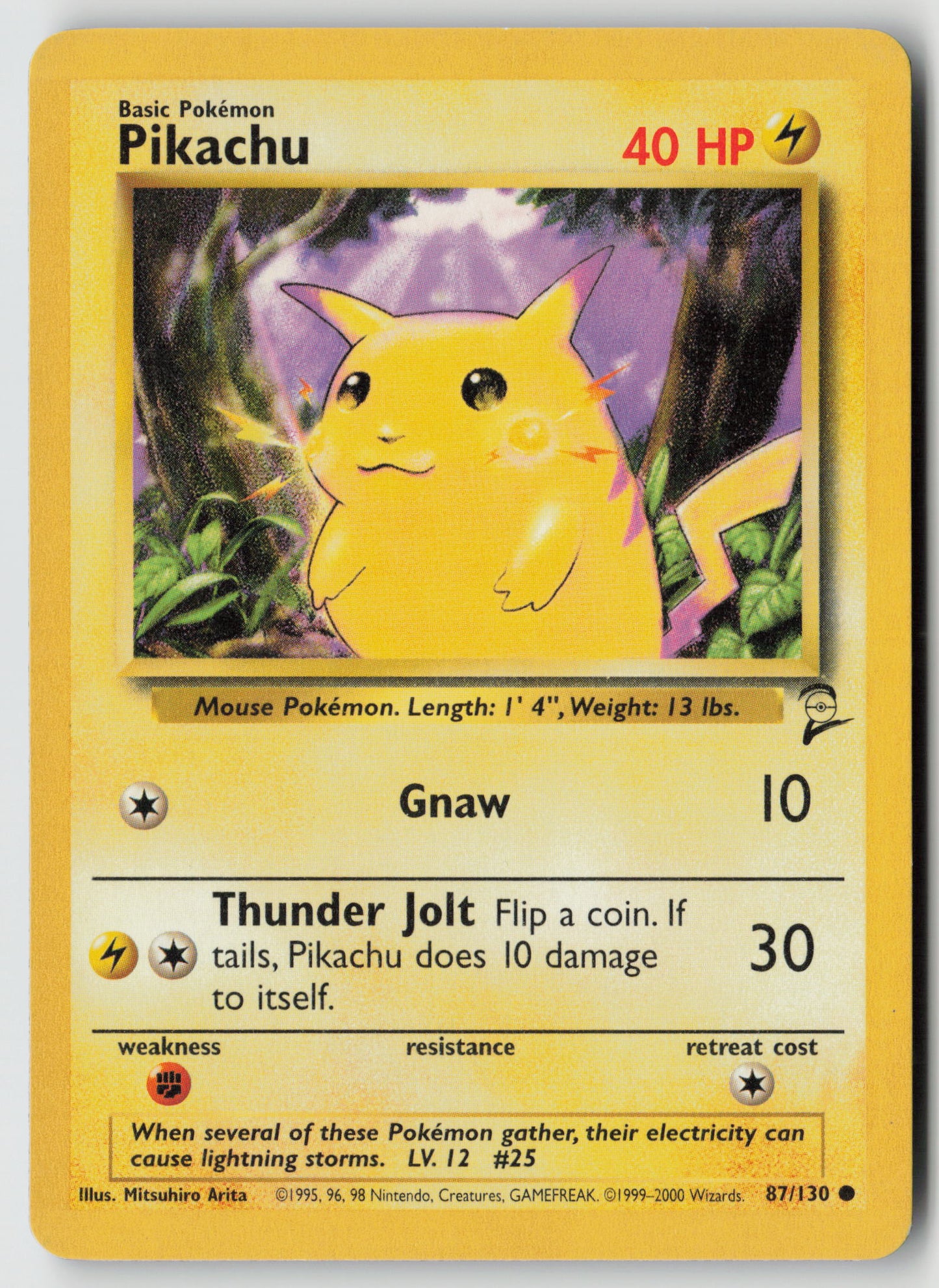Pikachu Common Base Set 2 087/130 MP