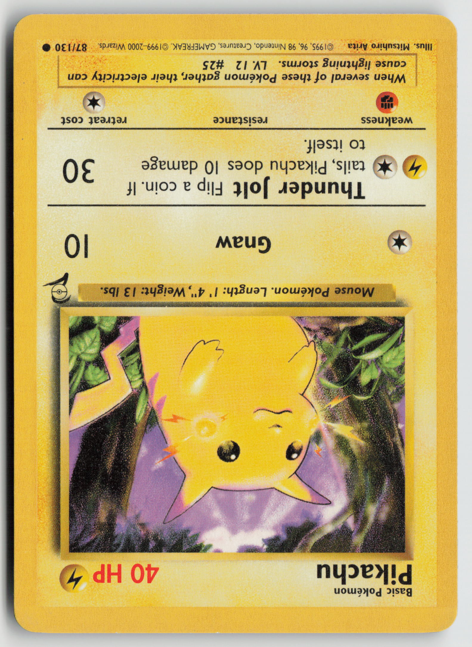 Pikachu Common Base Set 2 087/130 MP