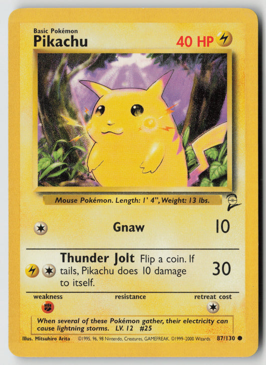 Pikachu Common Base Set 2 087/130 MP