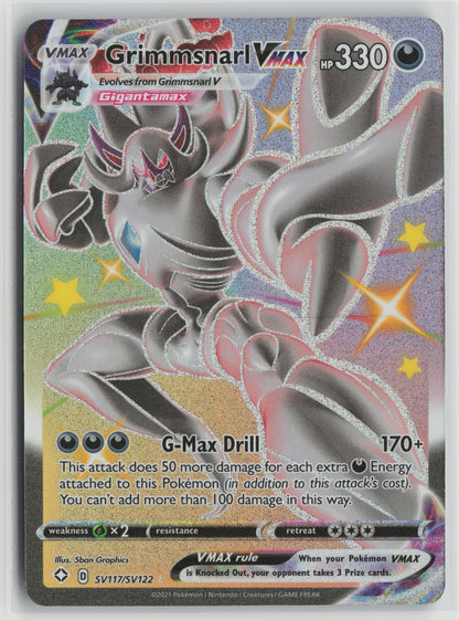 Grimmsnarl VMAX Shiny Holo Rare SHFSV SV117/SV122 NM