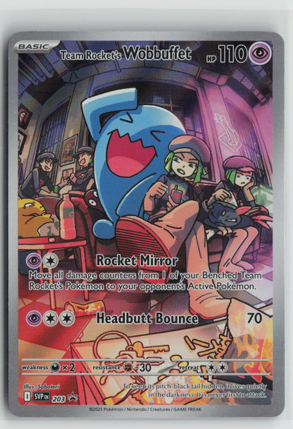 Team Rocket's Wobbuffet Promo Holo SVP 203 NM