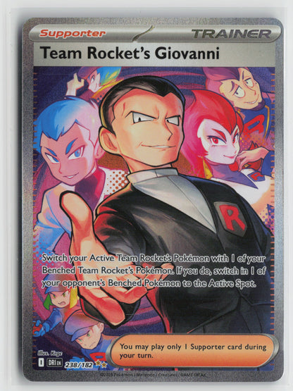 Team Rocket's Giovanni Special Illustration Rare Holo DRI 238/182 NM