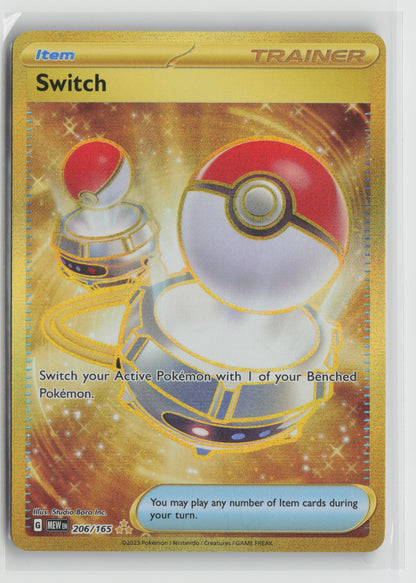 Switch - Hyper Rare Holo MEW 206/165 NM